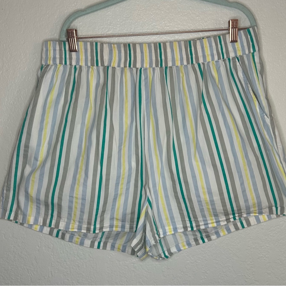 Collusion Multi Stripe Cotton Shorts Size 18